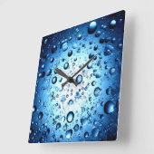 Horloge Carrée water droplets (Angle)