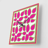 Horloge Carrée Watercolor Floral (Angle)