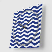 Horloge Carrée Wavy Navy (Angle)