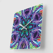 Horloge Carrée Weaver Kaleidoscope (Angle)