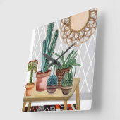 Horloge Carrée Weavers du désert IV (Angle)