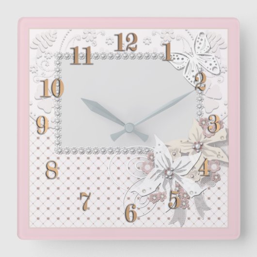 Horloge Carrée Wedding bouquet (Recto)