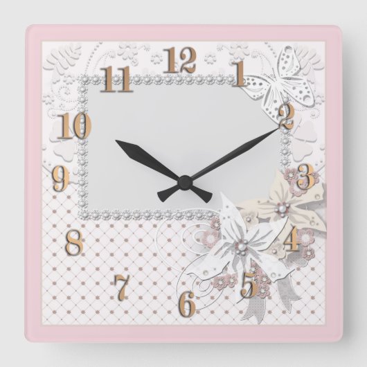 Horloge Carrée Wedding bouquet (Recto)