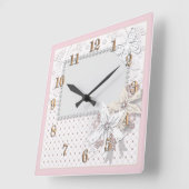 Horloge Carrée Wedding bouquet (Angle)