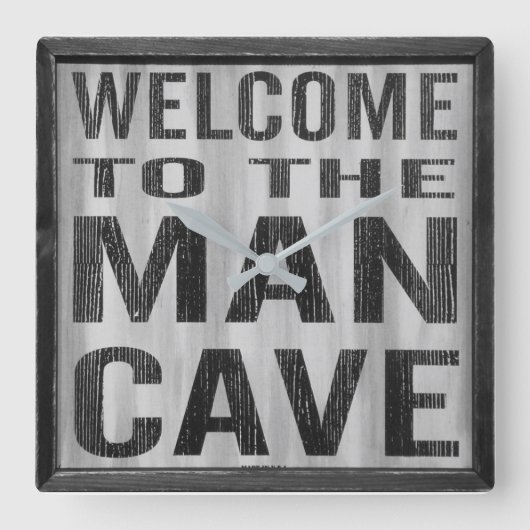 Horloge Carrée Welcome to the Man Cave Wall Clock (Recto)