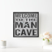 Horloge Carrée Welcome to the Man Cave Wall Clock (Maison)