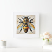 Horloge Carrée Western honeybee Apis mellifera 250924IREF244 - Wa (Maison)