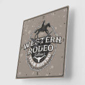 Horloge Carrée Western Rodeo ADD (Angle)
