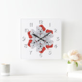 Horloge Carrée Westie Snowflake (Maison)