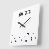 Horloge Carrée Whatever ! (Angle)
