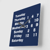 HORLOGE CARRÉE WHATEVER ET WHENEVER CLOCK POUR RETIREE/OTHERS (Angle)