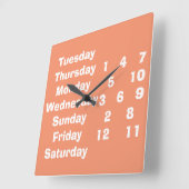 HORLOGE CARRÉE WHATEVER ET WHENEVER CLOCK POUR RETIREE/OTHERS (Angle)