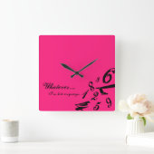 Horloge Carrée Whatever I'm Late Anyways Clock Time Hours (Maison)