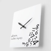 Horloge Carrée Whatever, I'm Late Anyways WALL CLOCK, CUSTOMIZE (Angle)