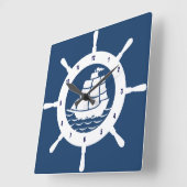 Horloge Carrée Wheel (Angle)