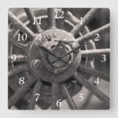 Horloge Carrée Wheel (Recto)