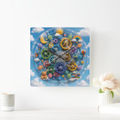 Horloge Carrée Whimsical toy clock (Maison)