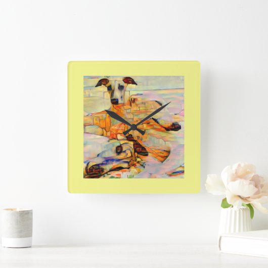 Horloge Carrée Whippet (Maison)