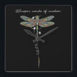 Horloge Carrée Whisper Words Of Wisdom Brocade Dragonfly<br><div class="desc">Whisper Words Of Wisdom Brocade Dragonfly</div>