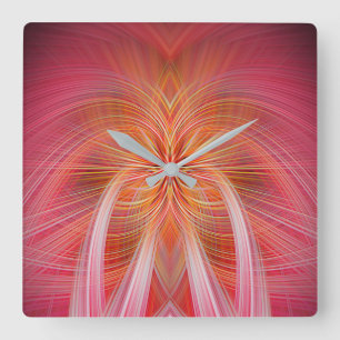 Horloge Carrée Whispers roses