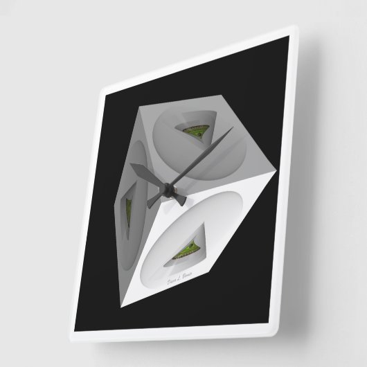 HORLOGE CARRÉE WHITE CUBE (Angle)