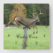 Horloge Carrée Whitetail Buck Wall Clock (Recto)