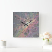 Horloge Carrée Wild Glass leaves (Maison)