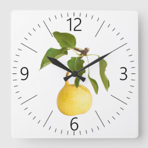 Horloge Carrée Wild pear