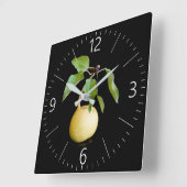 Horloge Carrée Wild pear (Angle)