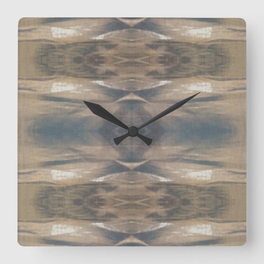 Horloge Carrée Wildlife Leopard Wild Animal Brown Black Clock (Recto)