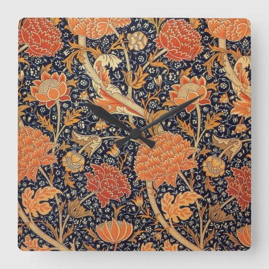 HORLOGE CARRÉE WILLIAM MORRIS (Recto)