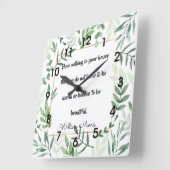 Horloge Carrée William Morris, Have Nothing... Ceramic (Angle)