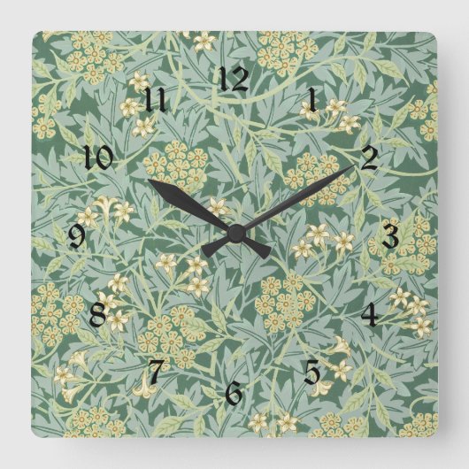 Horloge Carrée William Morris, Jasmine (Recto)