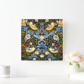 Horloge Carrée William Morris, Strawberry Thief (Maison)