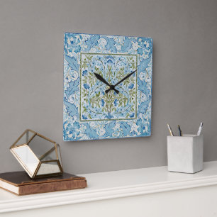 Horloge Carrée William Morris & Wilhelmina Style Prints