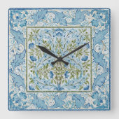 Horloge Carrée William Morris & Wilhelmina Style Prints (Recto)
