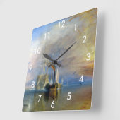 Horloge Carrée William Turner - Le Temeraire de combat (Angle)