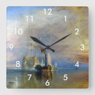 Horloge Carrée William Turner - Le Temeraire en remorque