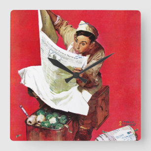 Horloge Carrée Willie Gillis sur K.P