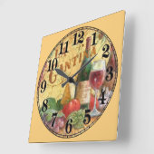 Horloge Carrée Wine Bottle and Wine Glass (Angle)