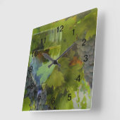 Horloge Carrée Wine Enthousiaste (Angle)