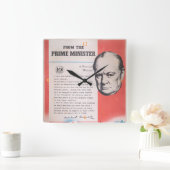 Horloge Carrée Winston Churchill (Maison)
