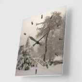 Horloge Carrée Winter Clock Custom (Angle)