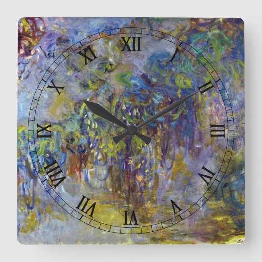 Horloge Carrée Wisteria (moitié droite) par Claude Monet (Recto)