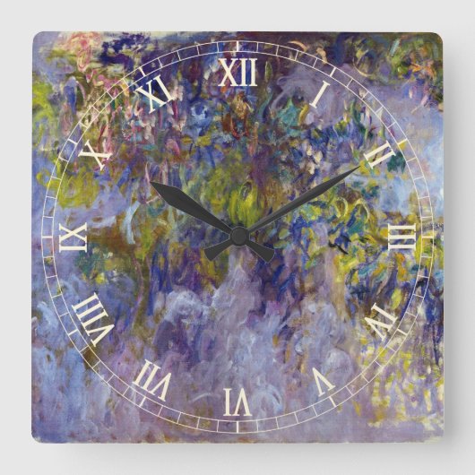 Horloge Carrée Wisteria (moitié gauche) par Claude Monet (Recto)