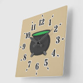 Horloge Carrée Witch Cauldron (Angle)