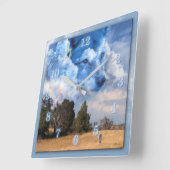 HORLOGE CARRÉE WOLF BROTHER OF THE RANGE (Angle)