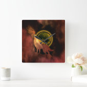 HORLOGE CARRÉE WOLF HOLING DANS LA GALAXIE DE LA LUNE SPATIALE (Maison)