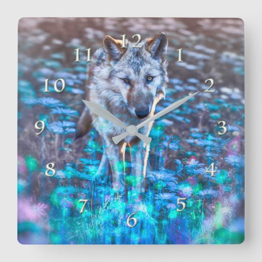 Horloge Carrée Wolf Puppy LONG PEUT VOTRE INNOCENCE REIGN (Recto)