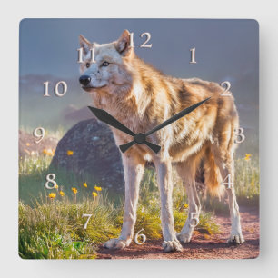 HORLOGE CARRÉE WOLF SPRINGTIME MOUNTAWS